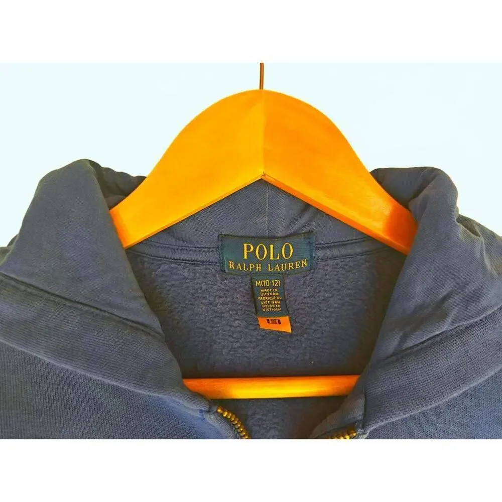 Polo Youth Zip Up Hoodie in Royal - Size M